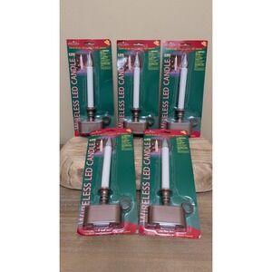 Brite Star Wireless LED Candle Stick in Holder Christmas Light Decor (5)  NEW